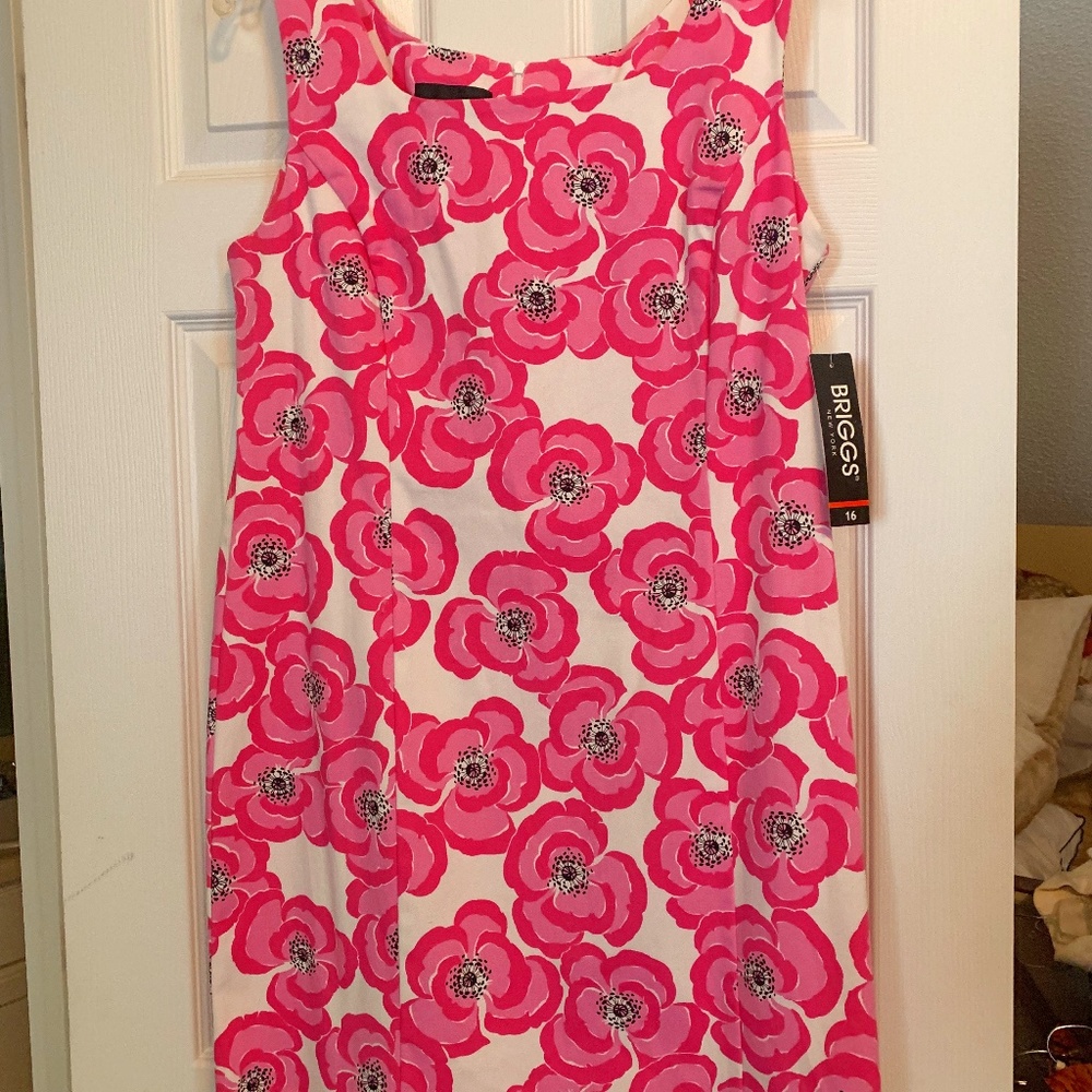 Pink Floral Sleeveless Dress